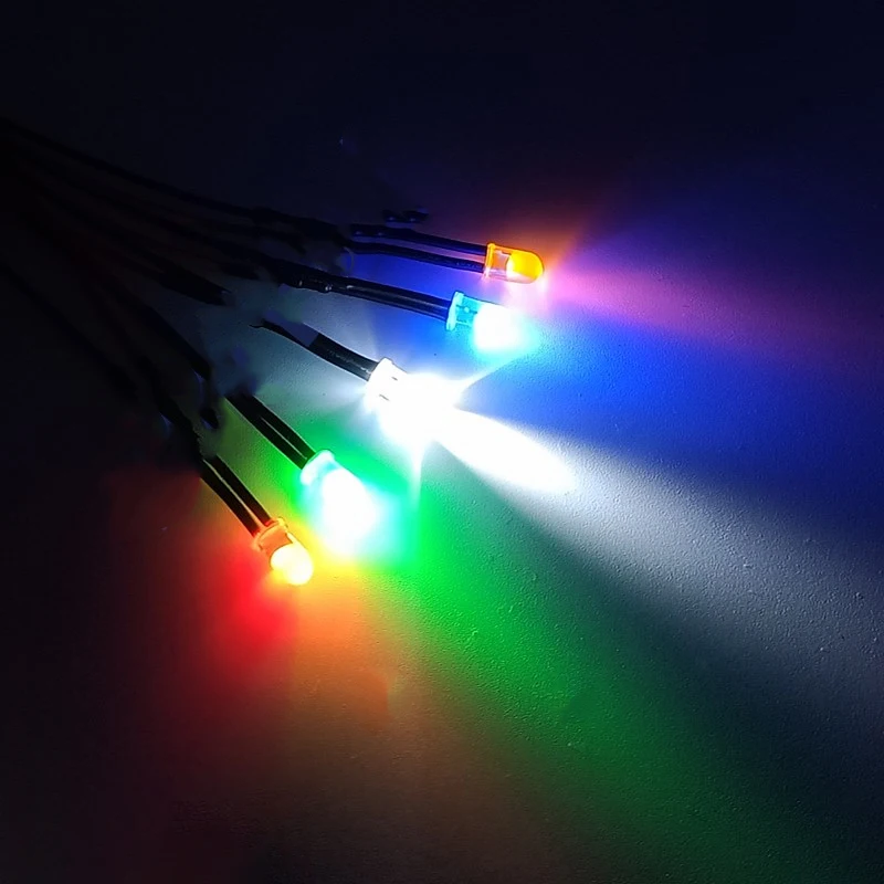 XH2.54 Plug, F5MM LED Beads, Light-Emitting Tubes, Power Indication Signal Lights, 3V-380V