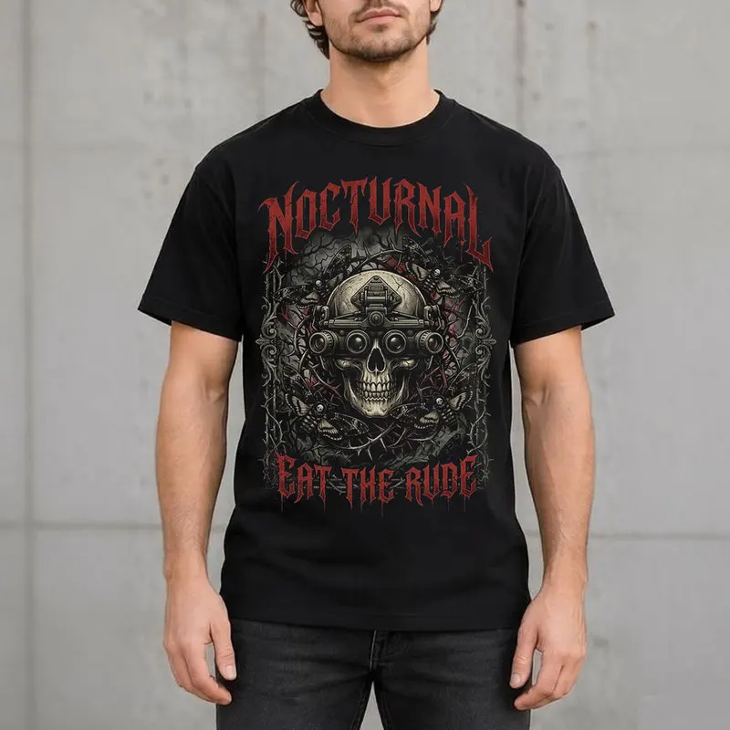 Hannibal Lecter Eat The Rude Graphic T-Shirt Horror TV Series Vintage Gothic Unisex Short Sleeve Tee, 100% cotton Casual Tops