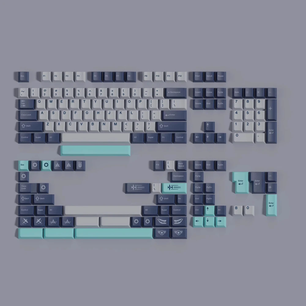 

PBT Keycap GMK Pacific Keycaps Cherry Profile Dye Sublimation GMK Clone Key Caps For MX Mechanical keyboard Gaming Office 2.75U