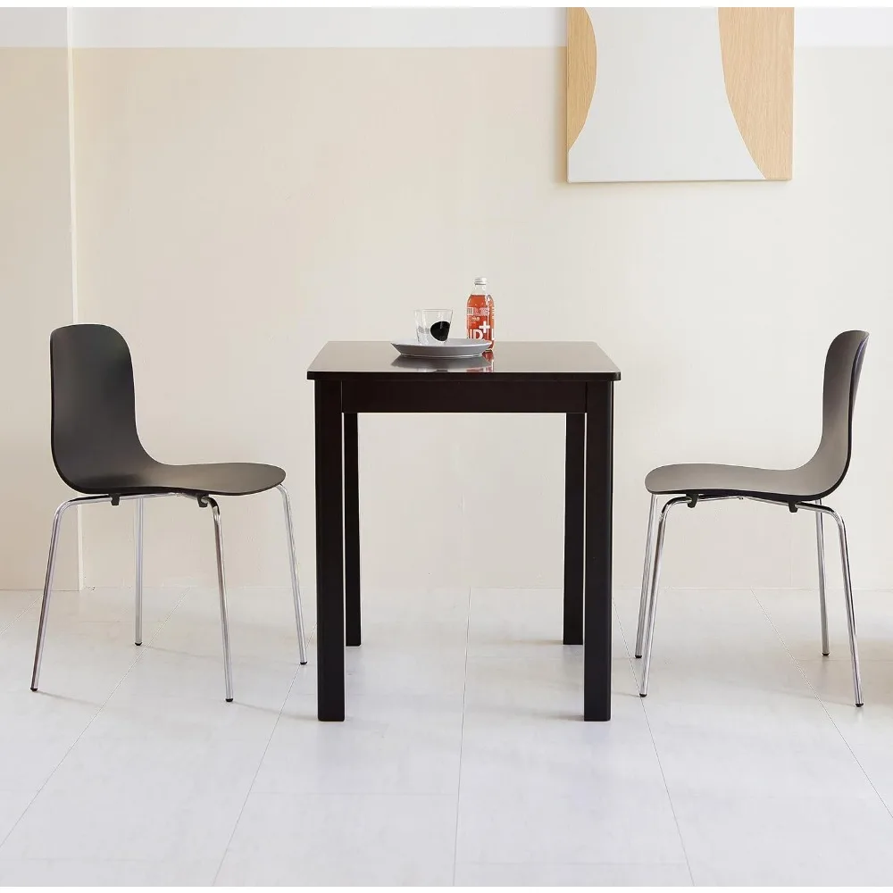 زوج من كراسي تناول الطعام الخشبية الحديثة في منتصف القرن، تصميم Bentwood المعاصر مع الفولاذ، كراسي مطبخ بدون ذراع