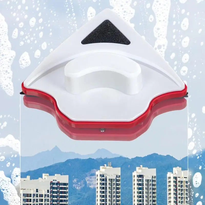 Magnetic Window Cleaner Tool Magnetic Window Cleaner Glass Wiper Efficient Non-Slip Compact Triangular Cleaning Tools For