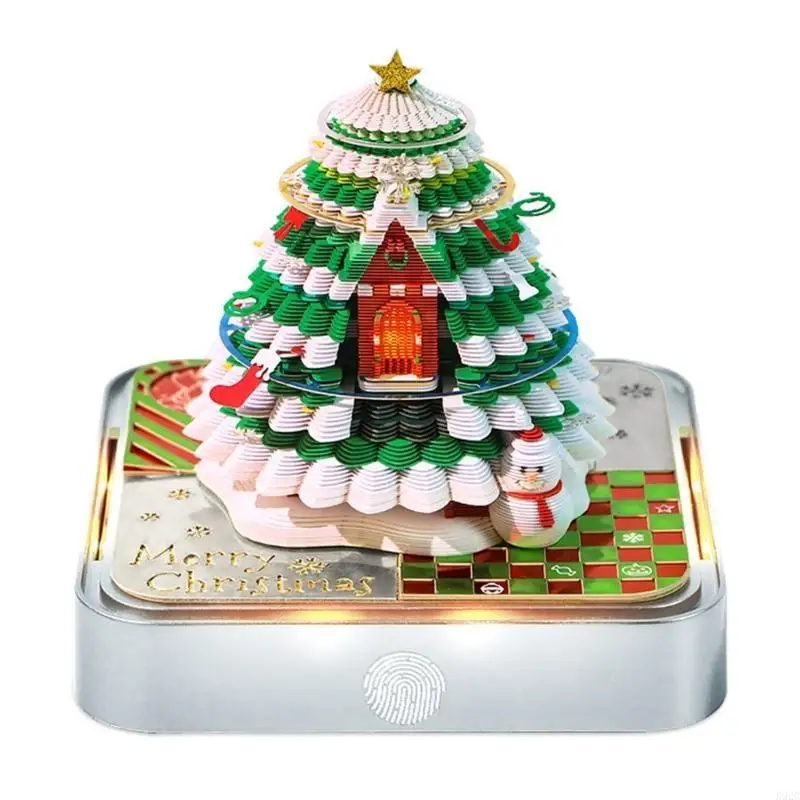 2025 Desk Calendar With LED Light, Paper Cutout Calendar Tearable Daily Page, Decorative 3D Calendar for Desk Ornament K92C