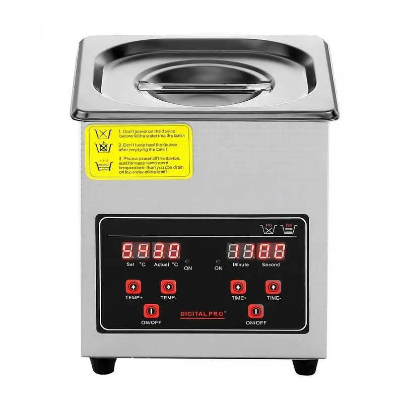 

Ultrasonic Cleaner with Digital Timer & Heater, Professional Ultra Sonic Jewelry Cleaner, Stainless Steel Heated Cleaning Machine for Glasses Watch Rings Small Parts Circuit Board (2L)