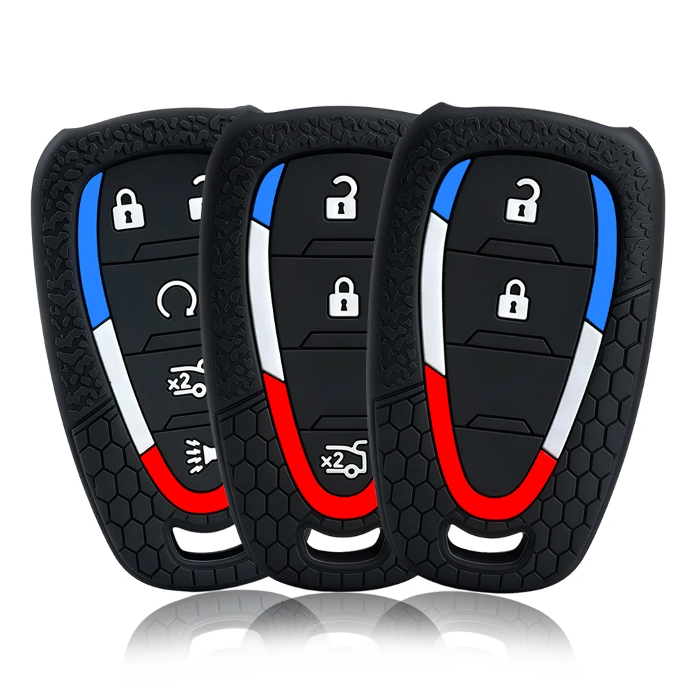 Silicone Car Remote Key Cover for Chevrolet Malibu Blazer Traverse Cruze Spark Sonic Camaro Volt Bolt Trax Seeker Onix Equino