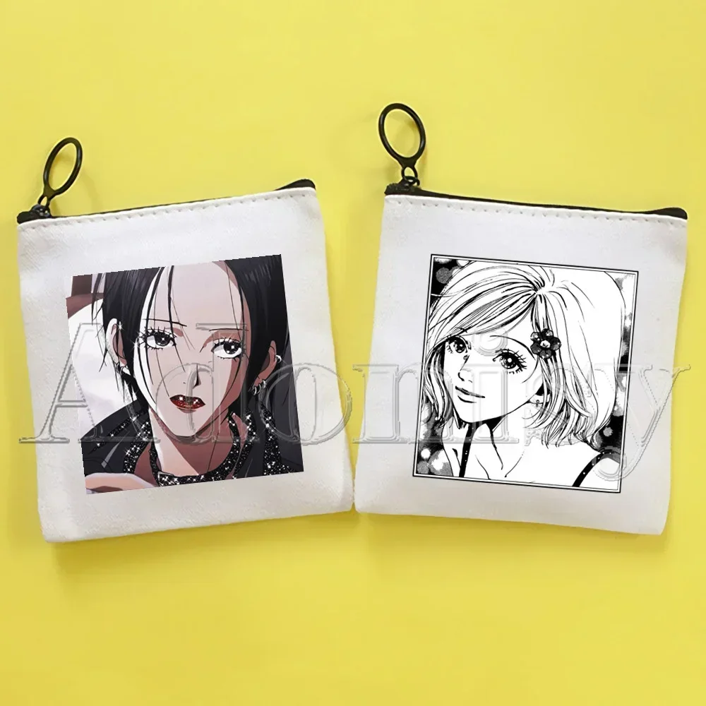 NANA Osaki Manga Anime Japanese The Black Stones Key Coin Purse Wallet for Teenager Cartoon Cute Credit Card Bag