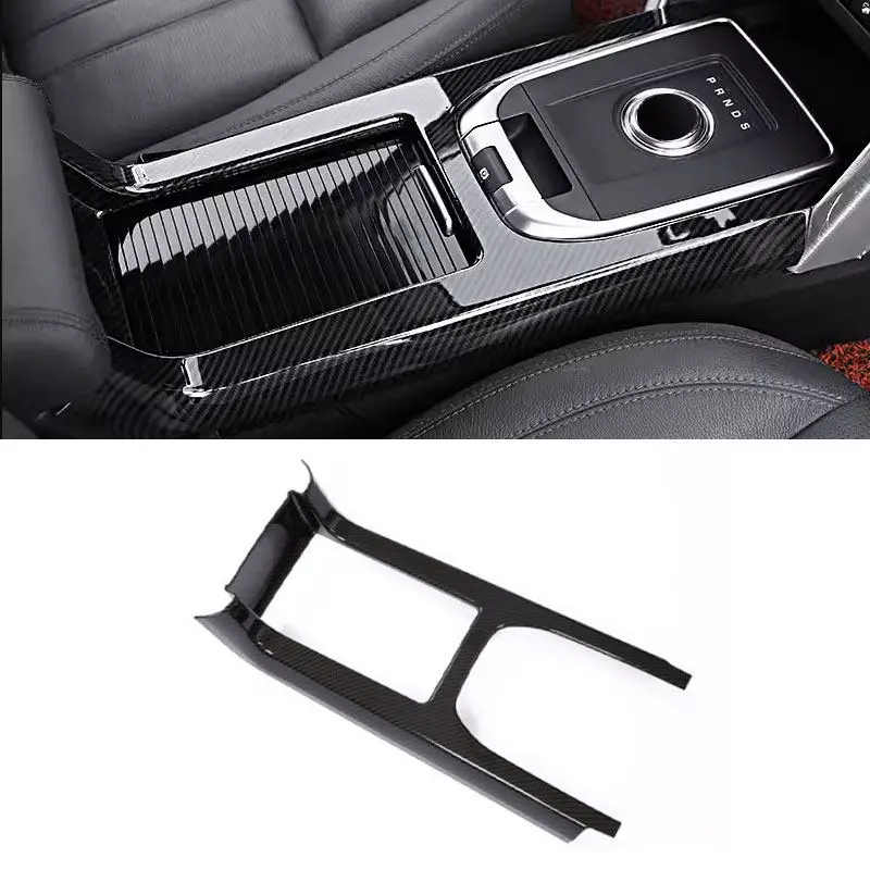 

For Land Rover Discovery Sport 2015 2016 2017 2018 2019 Car Center Console Gear Shift Panel Frame Cover Trim Cabon Fiber Texture