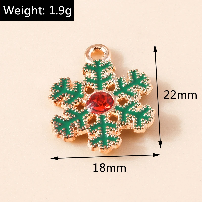 20 Stück Mix süße Emaille Weihnachten Schneemann Baum Hirsch Weihnachtsmann Charms Anhänger für Schmuckherstellung Halsketten Ohrringe DIY Geschenke – Detail 3