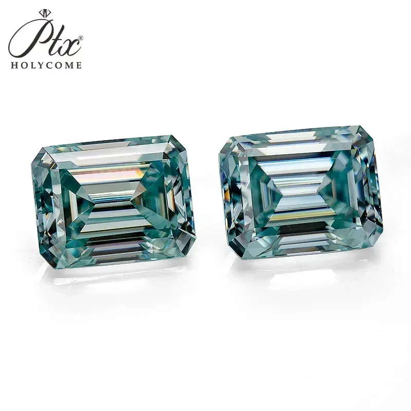 Moissanite Diamond  Aqua Blue Emerald VS1 GRA Certifictaed Gemstones Factory Wholesale Price Fine Jewellery Rings&Watch&Necklace