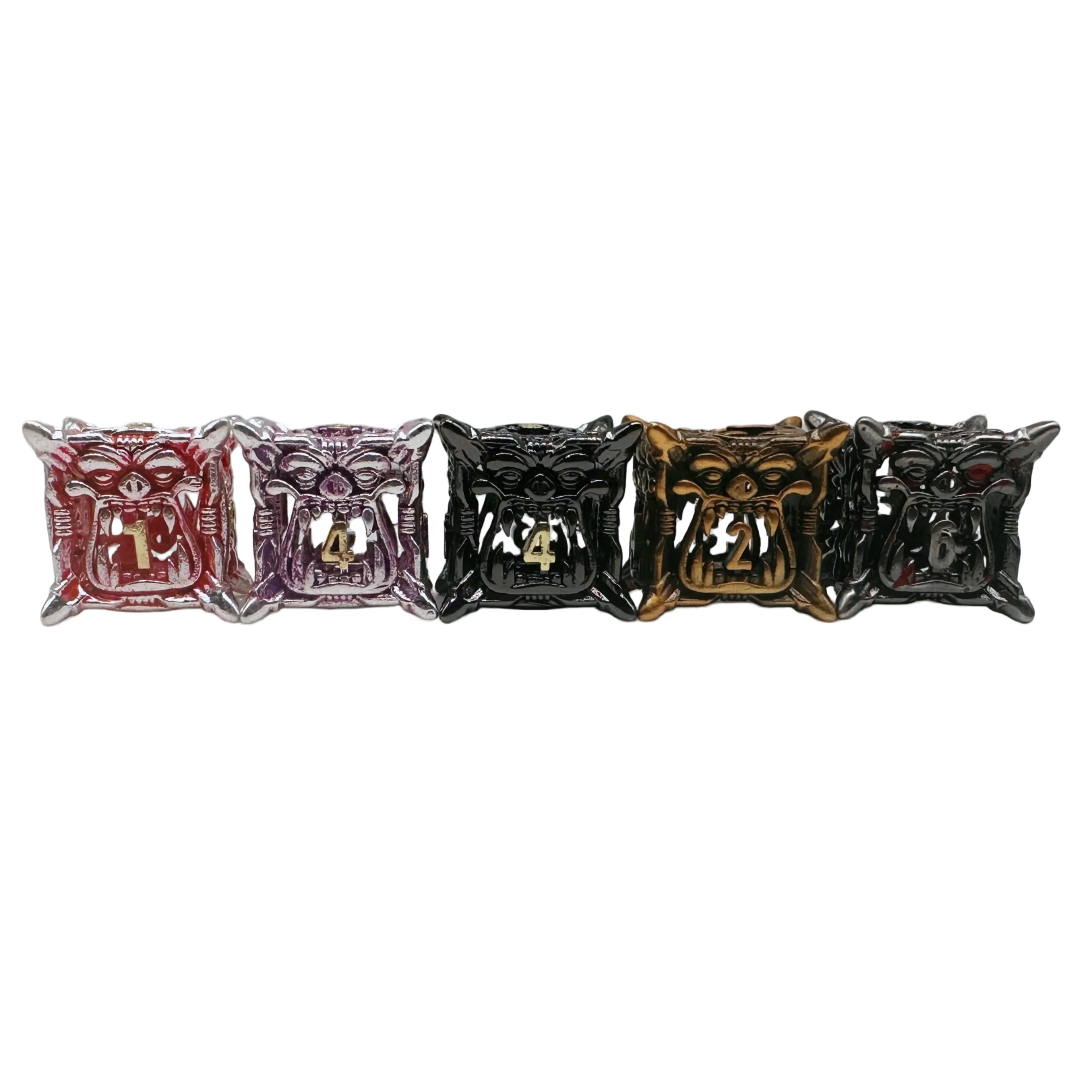 

Luxury Copper Hollow Polyhedral DND Dice Set Dnd Dice Polyhedral Metal Dice Set D&D D4 D6 D8 D10 RPG Dice Sets for Table Game