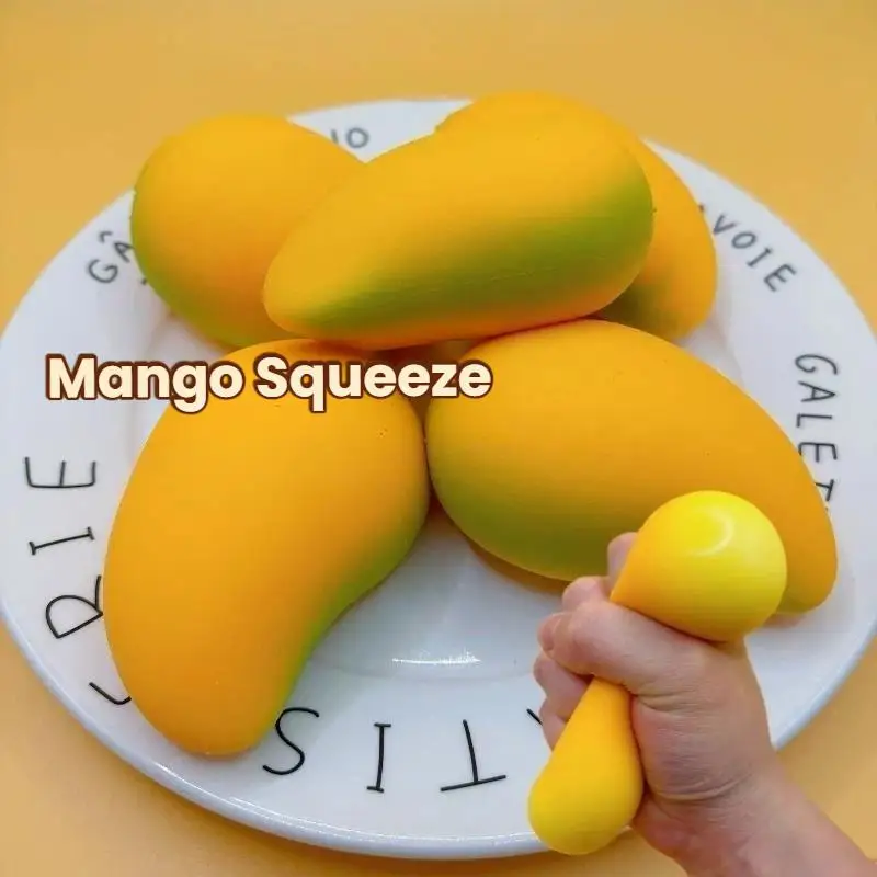 Realistic Mango Super Slow Rebound Stress Ball, Soft Butter Texture Anxiety Relief Office Fidget Toy