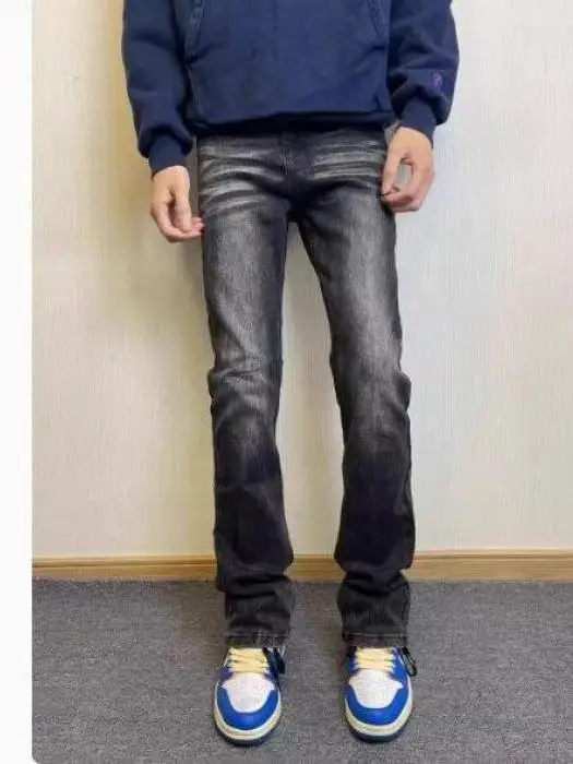 

Джинсы Cleanft Water Waed Slim Fit High Street для мужчин и женщин, черные, 57 деним, молодежные, модные, повседневные