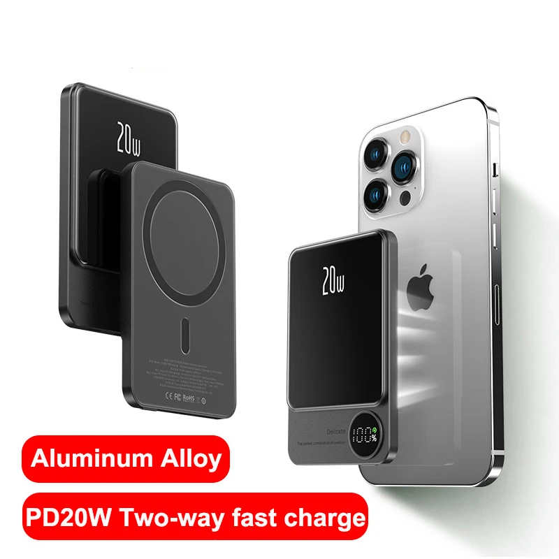 

10000mAh Magsafe Power Bank Magnetic Wireless Fast Charger Powerbank For iPhone 16 Samsung Huawei Xiaomi External Spare Battery