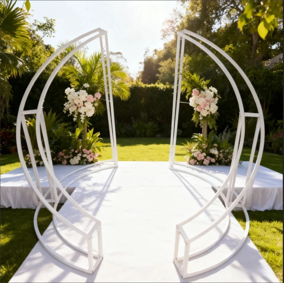 

Шикарная винтажная железная свадебная арка (половинная дуга) - элегантный декор для церемонии, Т-образный сценический декор, фон для свадебной фото | Новая мода