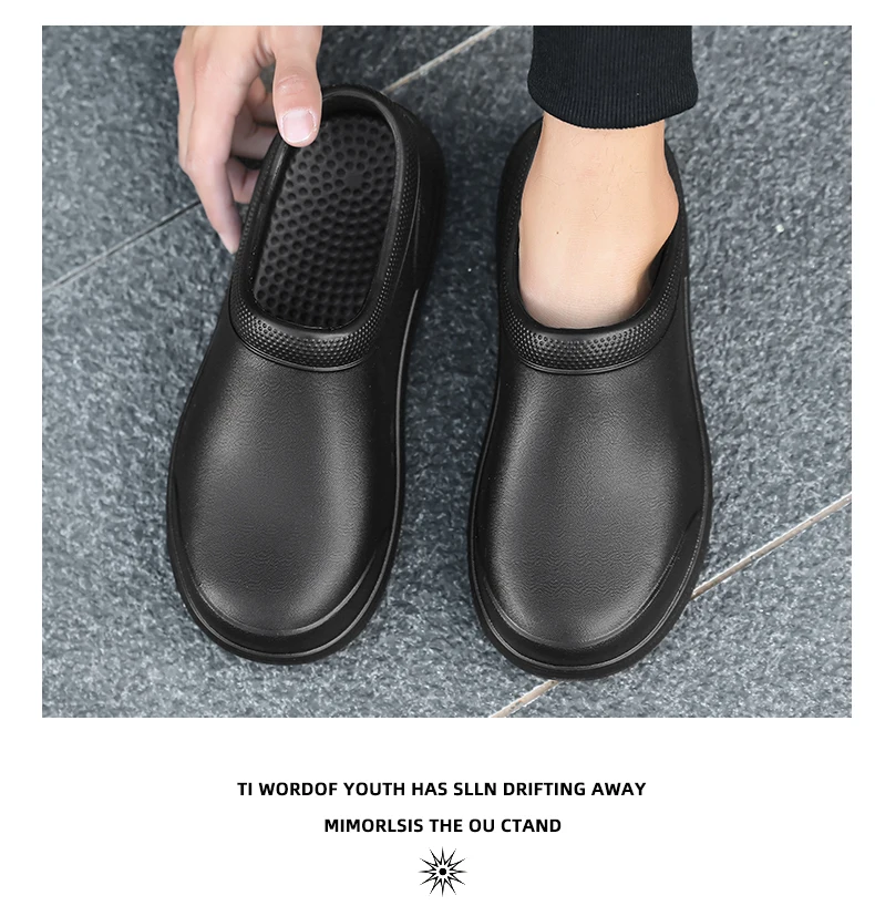 Herren-Hausschuhe, Garten-Clogs für Paare, rutschfeste Damen-Wasserdichte Kochschuhe, bequeme Sandalen für Tierarbeiter, Outdoor-Angelschuhe – Detail 11
