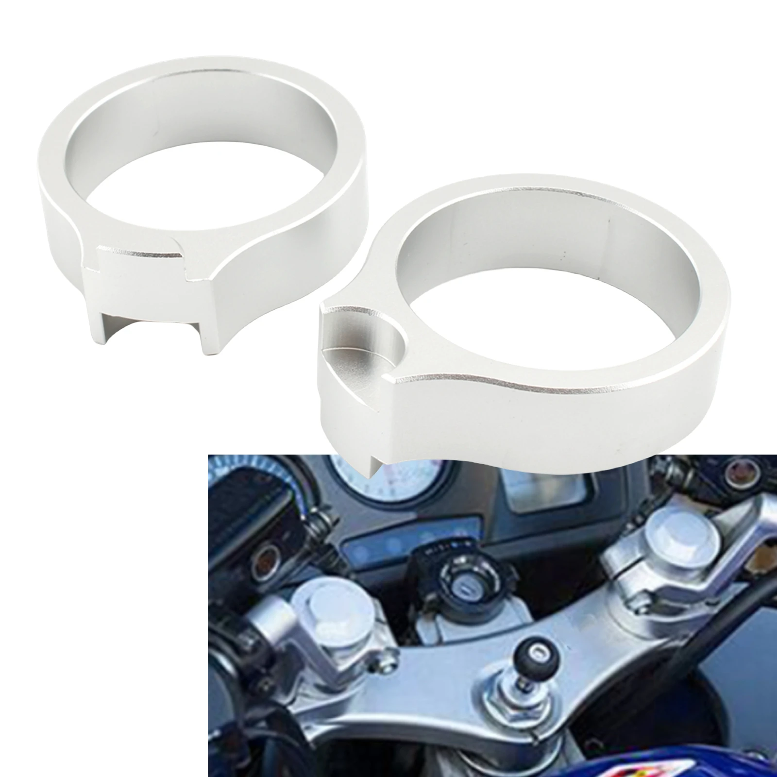 

2PCS Motorcycle Handlebar Riser Bar Mount Risers Mount Extension For HONDA CBR1100XX Super Blackbird / CBR600F/ VFR800