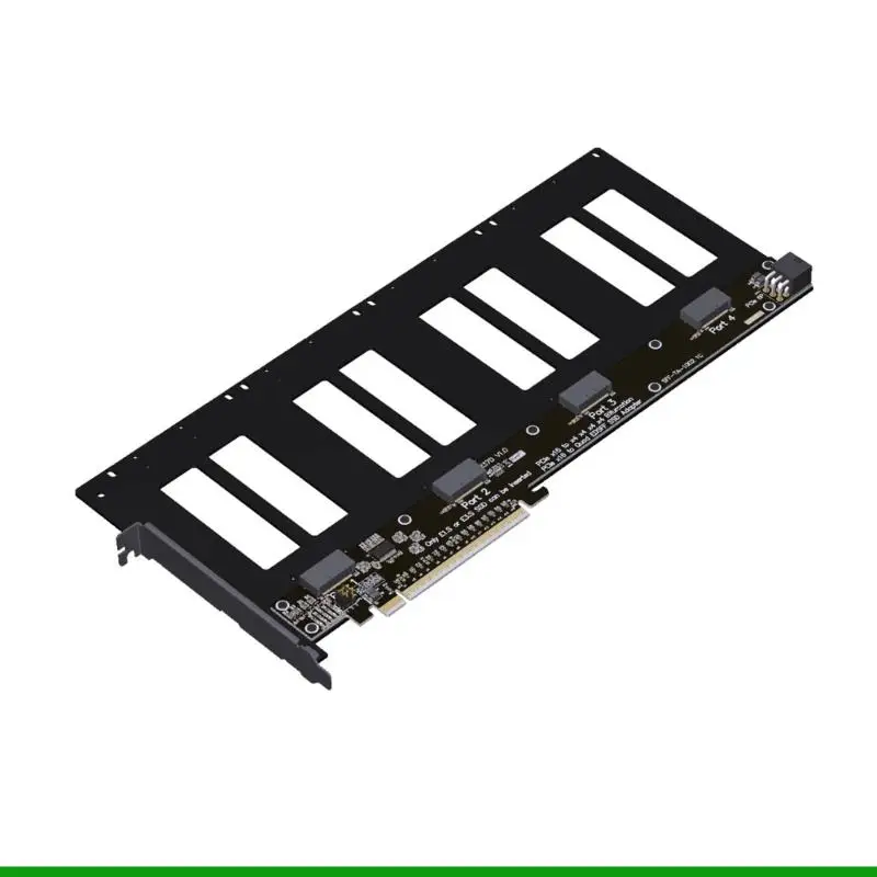 U55C High Bandwidth PCIe5.0 x16 to 4 Port Bifurcation Splitter Adapter Expansion Card