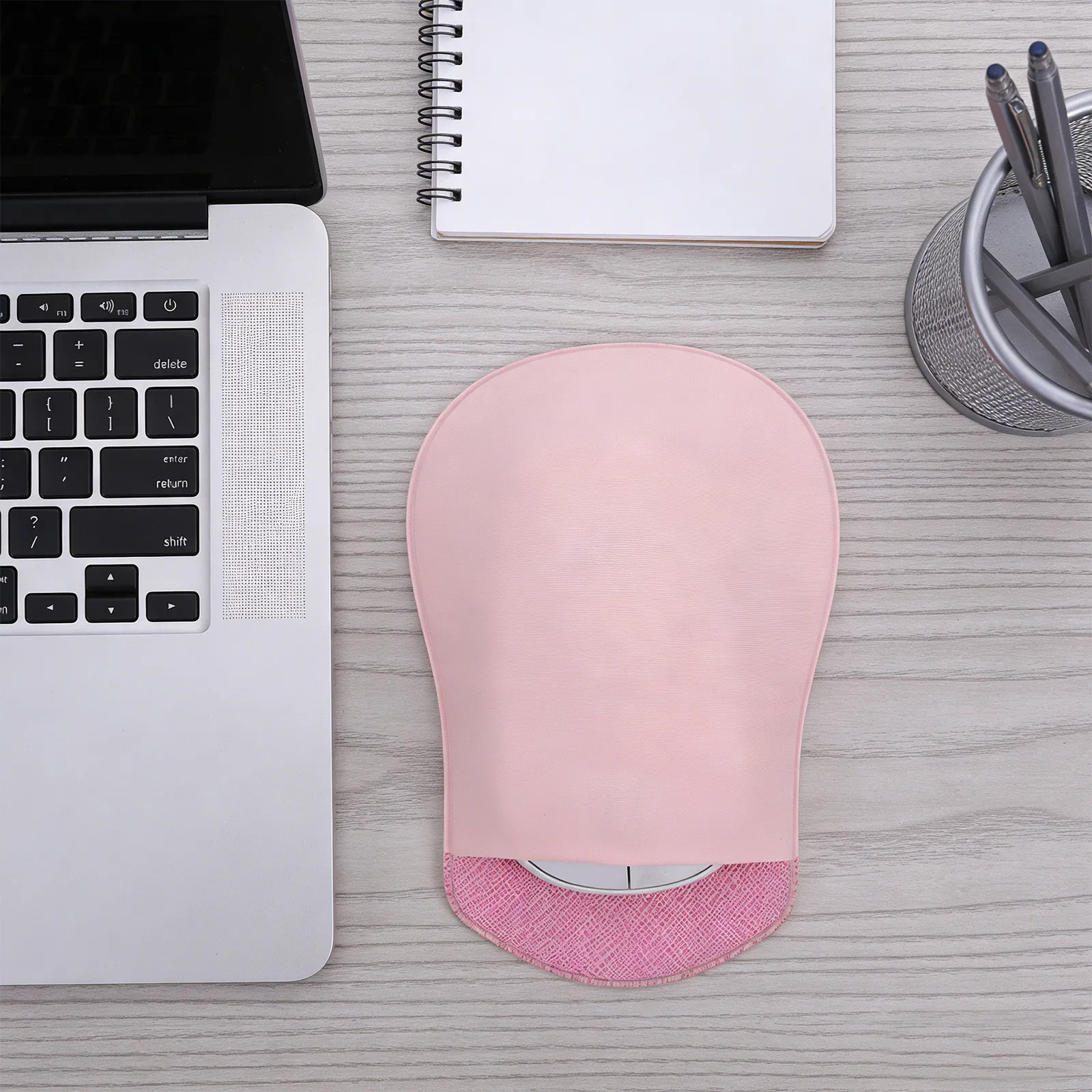 2Pcs Self-Adhesive Mouse Storage Bag Elastic Cover Stick-on Mouse Holder Laptop Travel Carrying Pink Adhesive Pocket