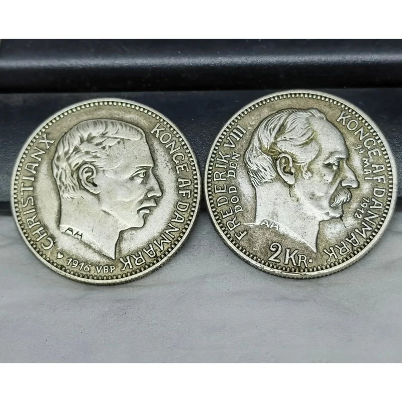 

1912 Denmark 2 Kroner-Christian X-Death of Frederik VIII Silver Plated Copy Coin