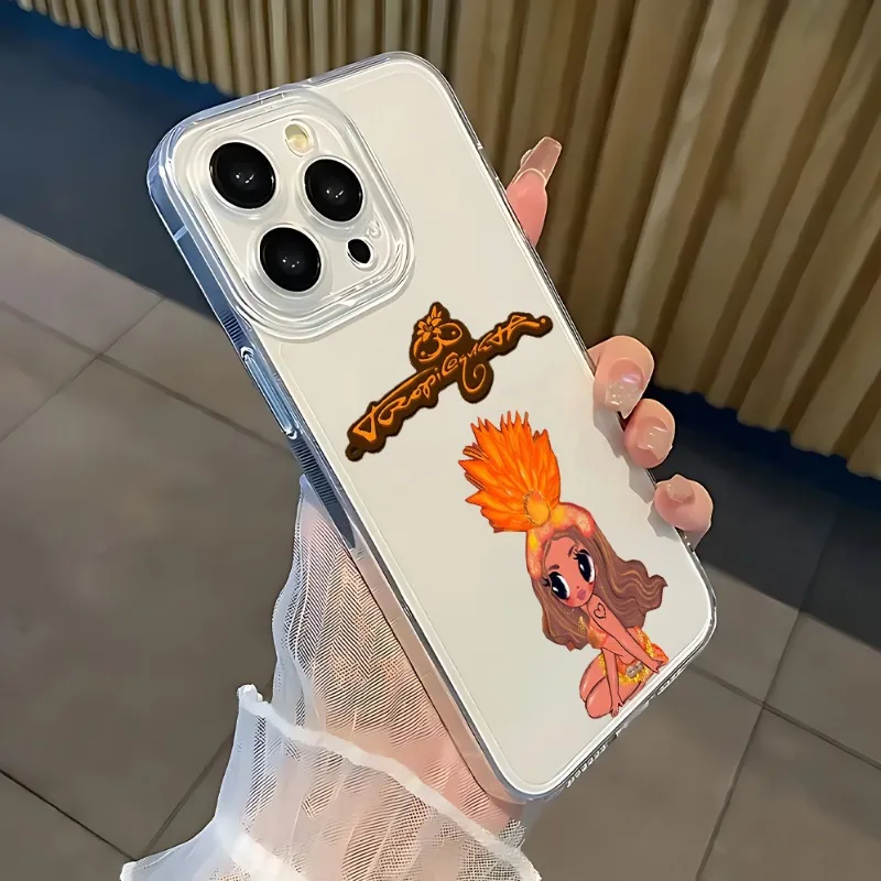 K-karol G Tropicoqueta Handyhülle für iPhone 17 16 15 11 12 14 13 Pro Max Mini XS 7 Plus 17E Stoßfeste Transparente Schutzhülle Fundas – Detail 2