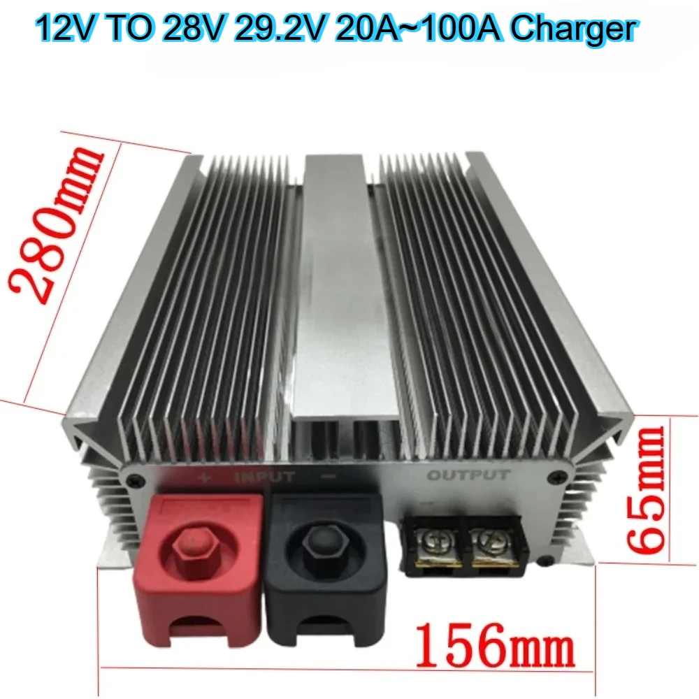 DC Step Up Converter Charger 12V TO 28V 29.2V 20A 30A 40A 50A 60A for 29.2V Lipo Auxiliary Battery Charge 28V Lead Acid Battery