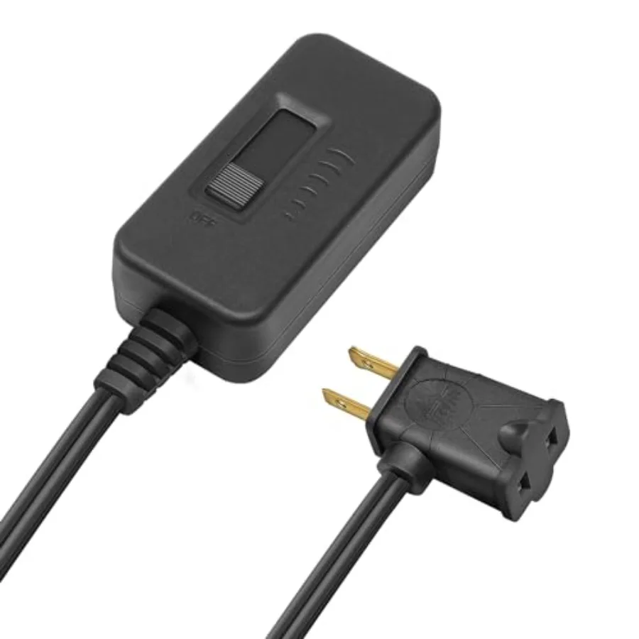Table-Top Plug in Lamp Dimmer Switch for Table/Floor Lamps, UL Listed, Slide Control, Works with 100 Watt Dimmable LED/CFL and