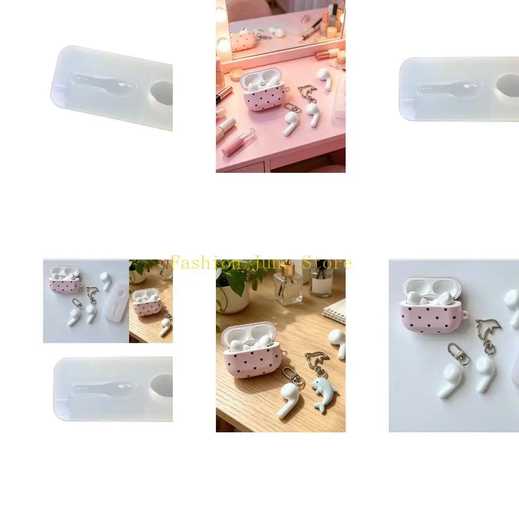 N5KA Detailed Silicone Small Accessory Mold Earphone Crafting Mould Hand-Making Ornament Mould for Creating Resin Art