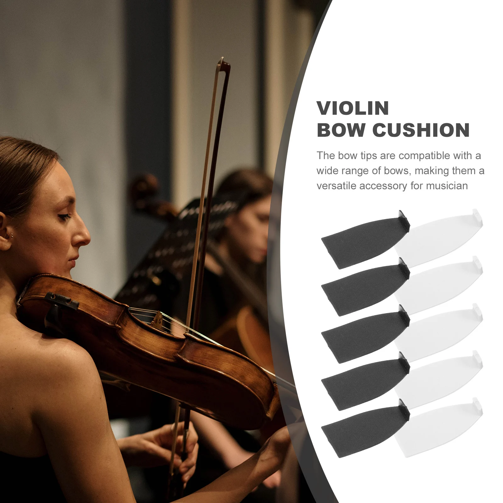 

10pcs Bow For Violin Viola Cello Plastic Violin Fittings Replacement Parts Durable Stringed Instruments Accessories