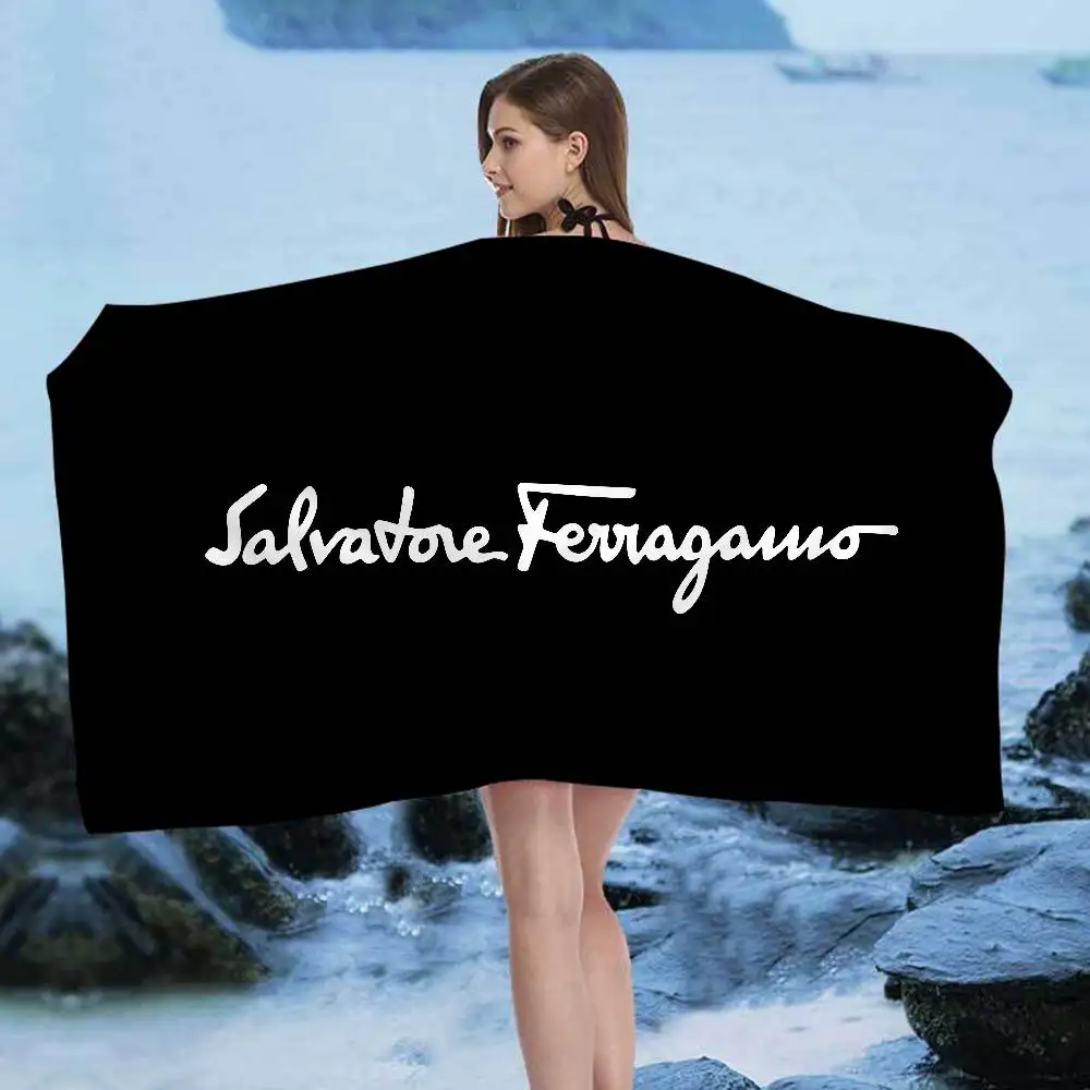 S-Salvatore F-Ferragamo Toallas de playa grandes de microfibra, toalla de secado rápido, toallas de playa para arena, toalla de piscina para viajes, natación, yoga
