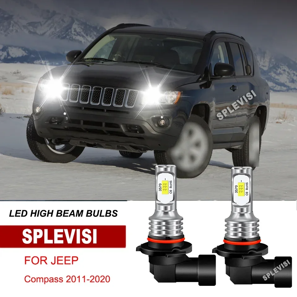 

2x 9005 HB3 LED Headlight Bulbs High Beam Bulbs Luces HID White IP67 For Jeep Compass 2011-2020 Grand Cherokee 1999-2016