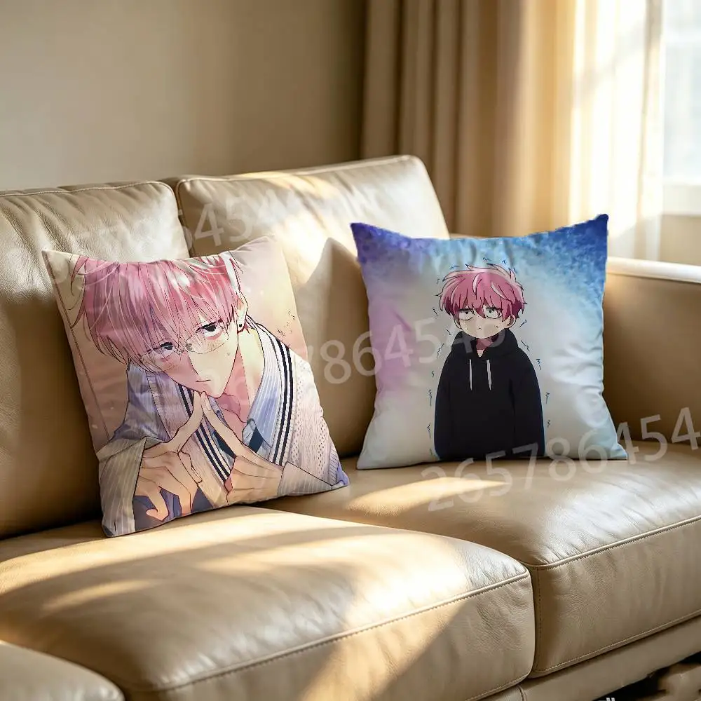 anime T-tamon fukuhara Polyester Printed Pillow Cover Square 30 35 40 45 50 55 cm Soft for Sofa Bed Car Home Decor