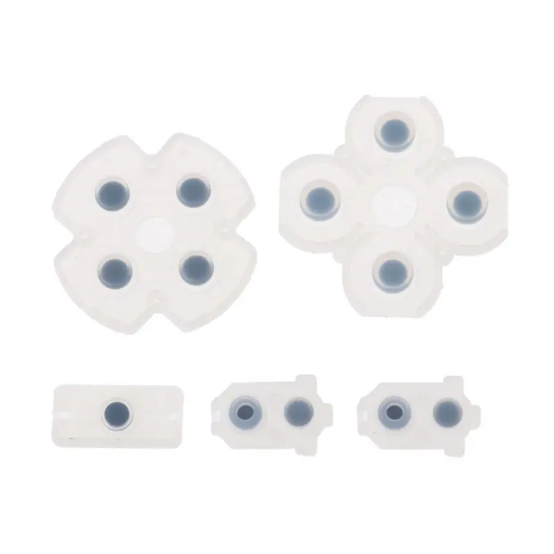 5 in 1 Silicone Conductive Rubber Pads Replacement Spare Parts for PS4 JDS 030 D Pad Buttons Repair