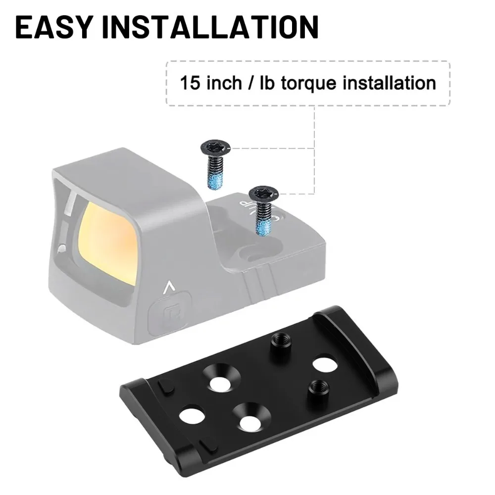 Placa adaptadora mira red dot para Glock MOS, Holosun y RomeoZero - imagen 2