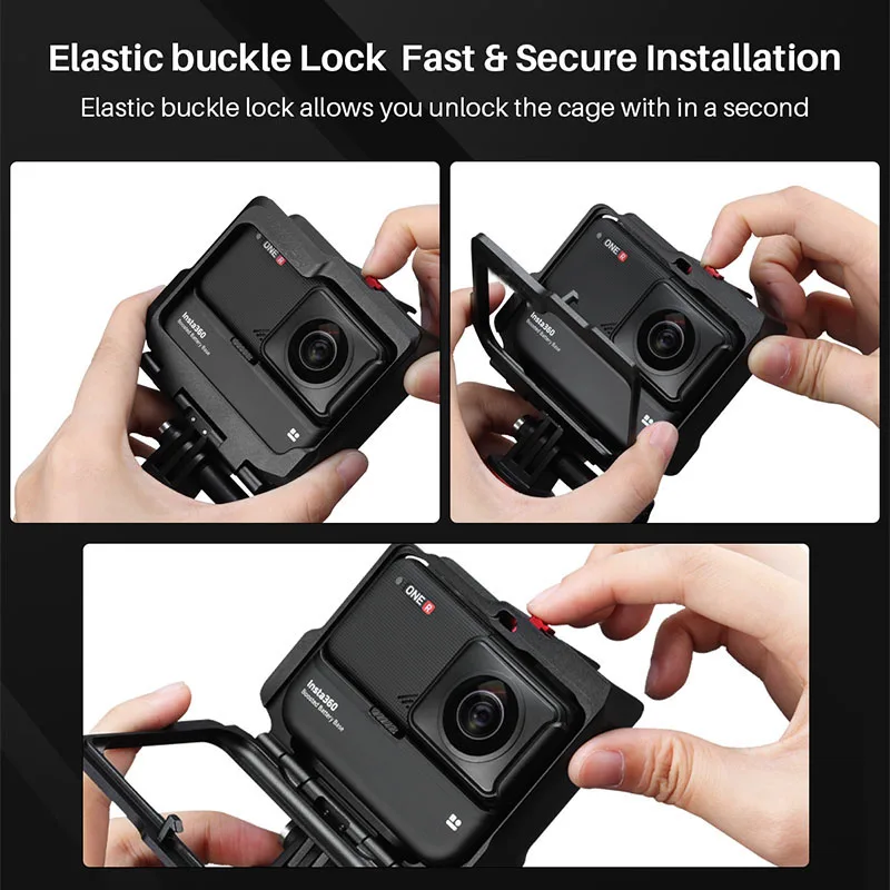 Ulanzi Insta360 Een R Plus Metalen Kooi Met Koud Schoen Vullen Licht Microfoon Frame Beschermhoes Insta360 Een R Plus accessoires