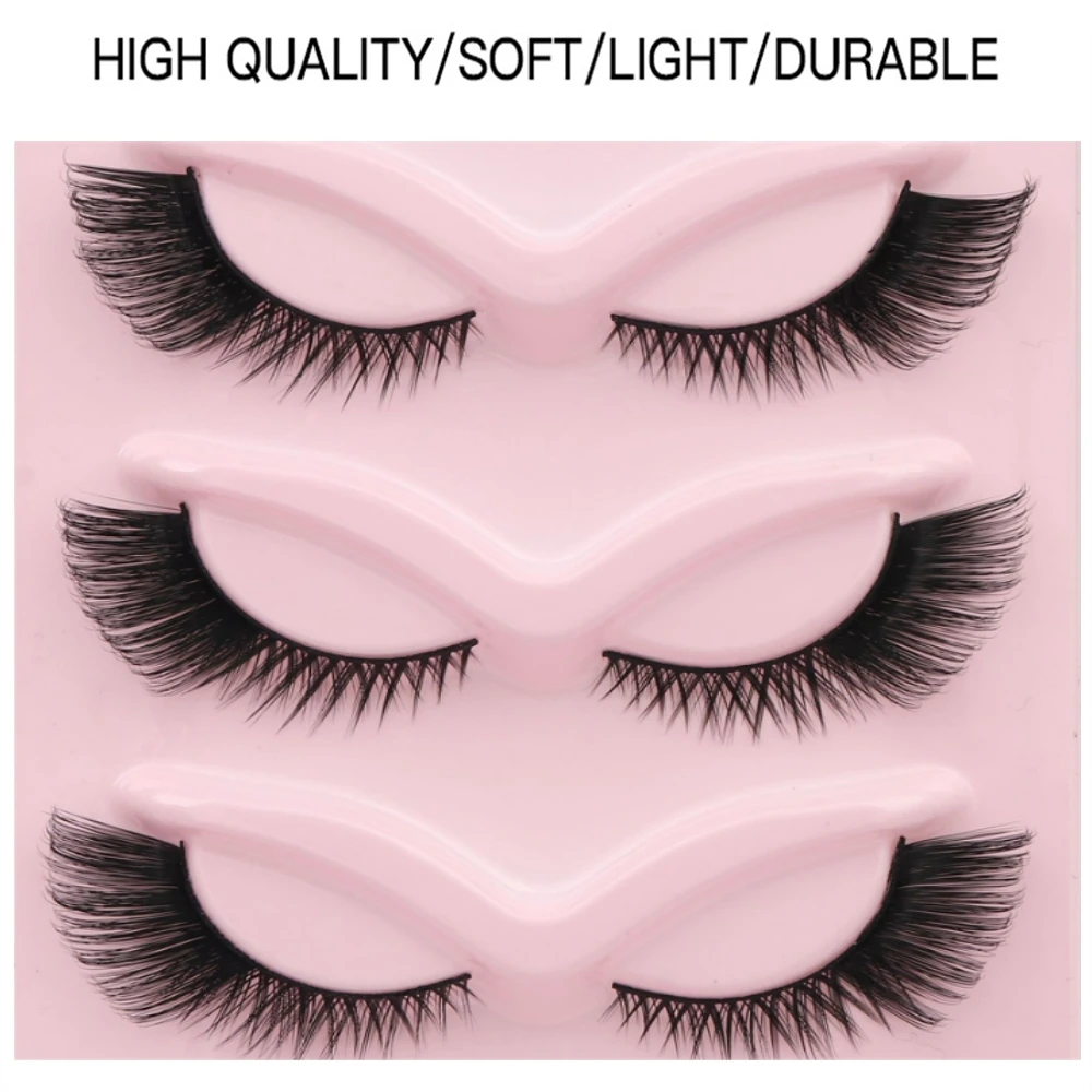 Punte per ciglia ispessite 3D stile Fox Ciglia sintetiche monopezzo che durano e migliorano le ciglia sintetiche