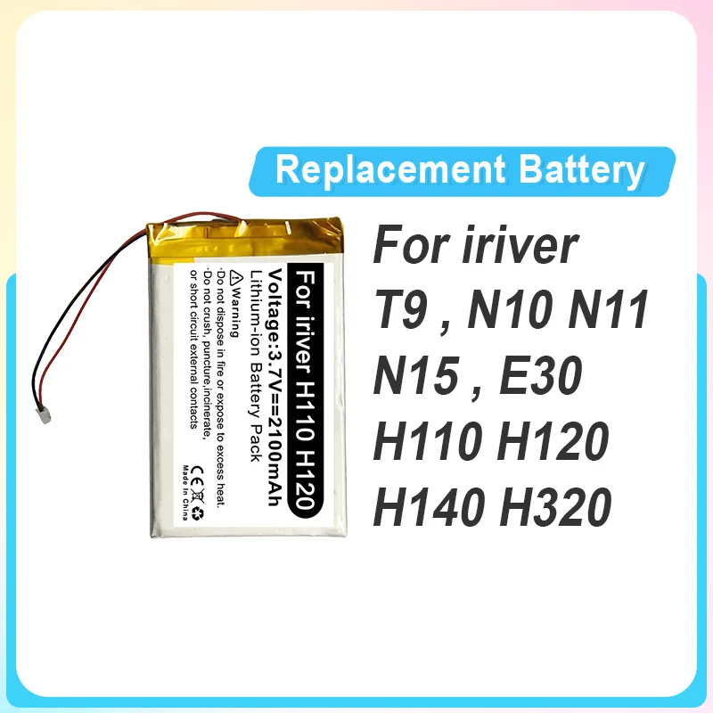 Replacement Battery For for iriver T9 n10 n11 n15 E30 H110 H120 H140 H320 H340 Player