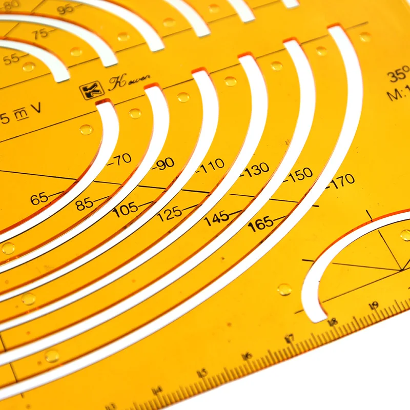 K104 large ellipse, arc template ruler, building template, arc, student design ruler