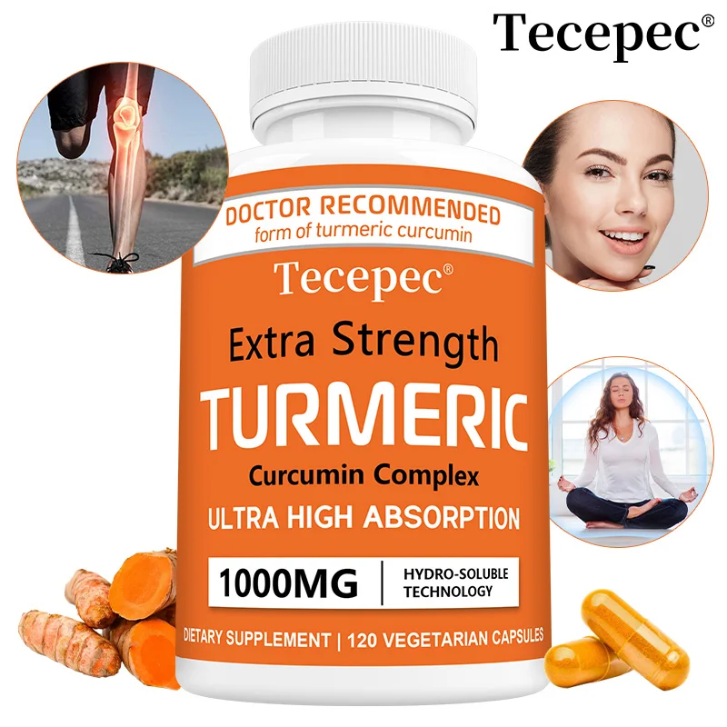 Turmeric Curcumin Capsules 1,000 Mg, Ultra Absorption, Joint Support, Dietary Supplement, Extra Strength, 120 Veggie Capsules