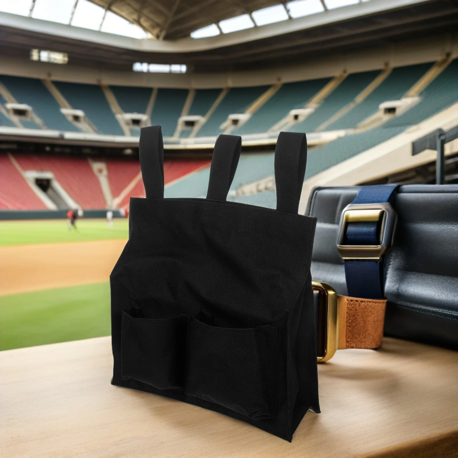 2Pcs Umpire Softball Ball Bag Oxford Cloth Large Capacity Sports Bag Waist Strap Baseball Equipment Organizer Side Pockets