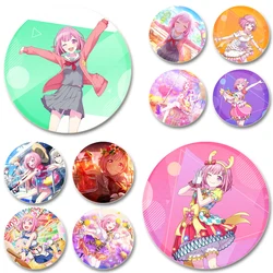 32/44mm Otori Emu Music Badge Cartoon Game spille Cosplay Cute smalto Pins per zaino vestiti cappello accessori gioielli regali