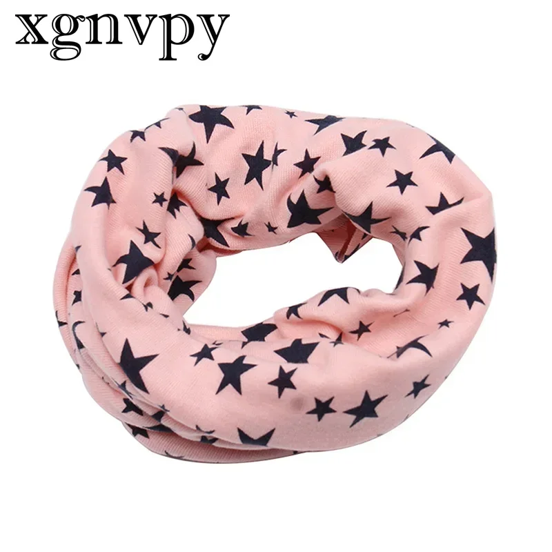 xgnvpy Winter New Children's Neck Little Star Children's Scarf Thickened Warm Cute Girl Baby Neck 1-7 Boys