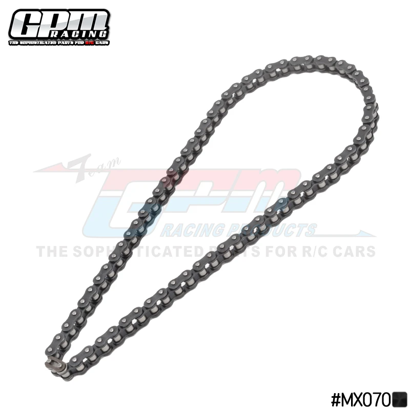 GPM mangaan stalen ketting 70-rol voor LOSI 1/4 Promoto MX-motorfiets LOS 262000