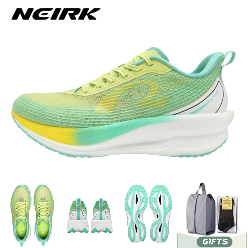 

NEIRK мужские и женские кроссовки с сеткой, дышащая легкая тренировочная спортивная обувь, кроссовки с карбоновой пластиной для марафона с отскоком
