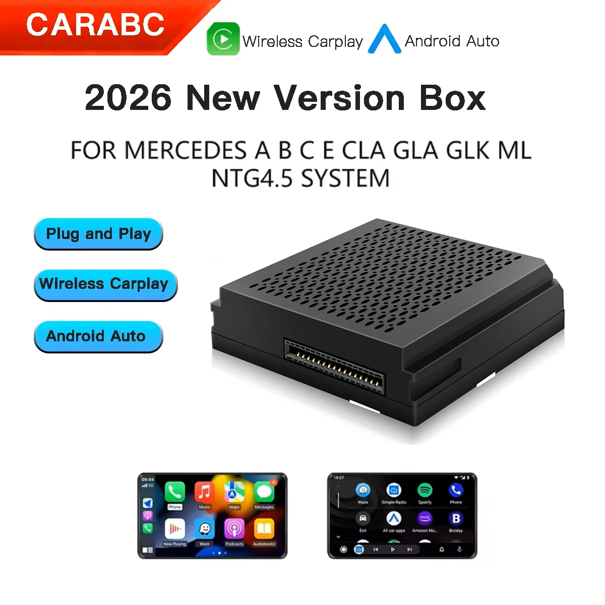 Wireless Carplay Android auto For Mercedes Benz A B C E CLA GLA GLK ML W204 X204 W246 C117 W176 X156 Sprinter NTG4.5 Becker Box
