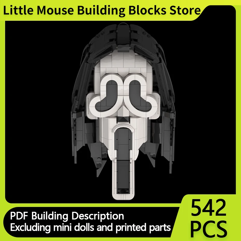 

City Street View Model MOC Building Bricks Halloween Scare Mask Modular Technology Gifts Holiday Assemble Children Toys Suit