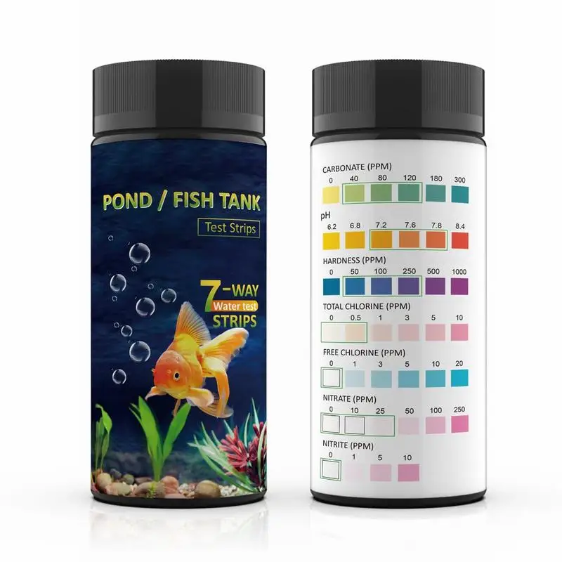 Aquarium Teststreifen 7 in 1 Schwimmbad Teststreifen Aquarium Teststreifen ph Alkalität Chlor carbonat Härte prüfung