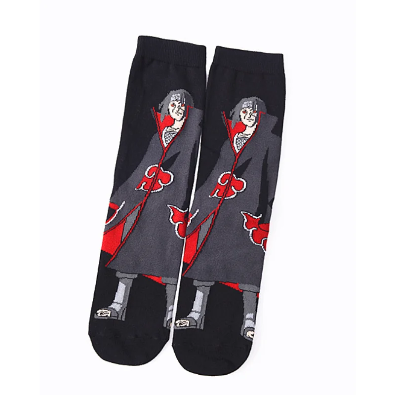 Naruto Men Socks Fashion Cotton Printing Middle Tube Sock Cartoon Couple Sport Socks Casual Breathable Comfortable Stockings