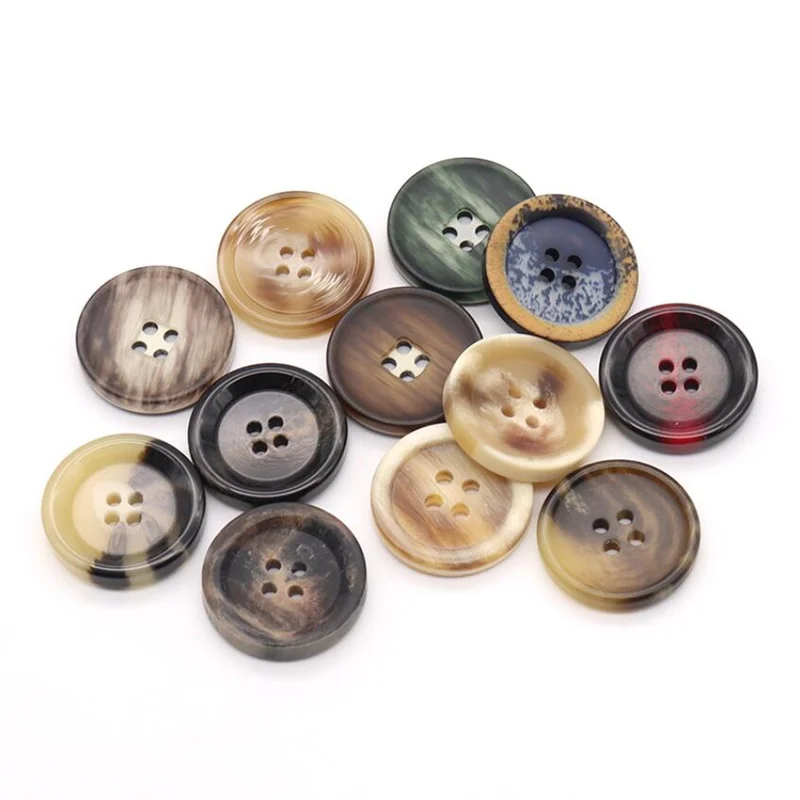 Round Resin Black Buttons, Suit Trousers and Windbreaker Button, DIY Sewing Accessories, MLF2