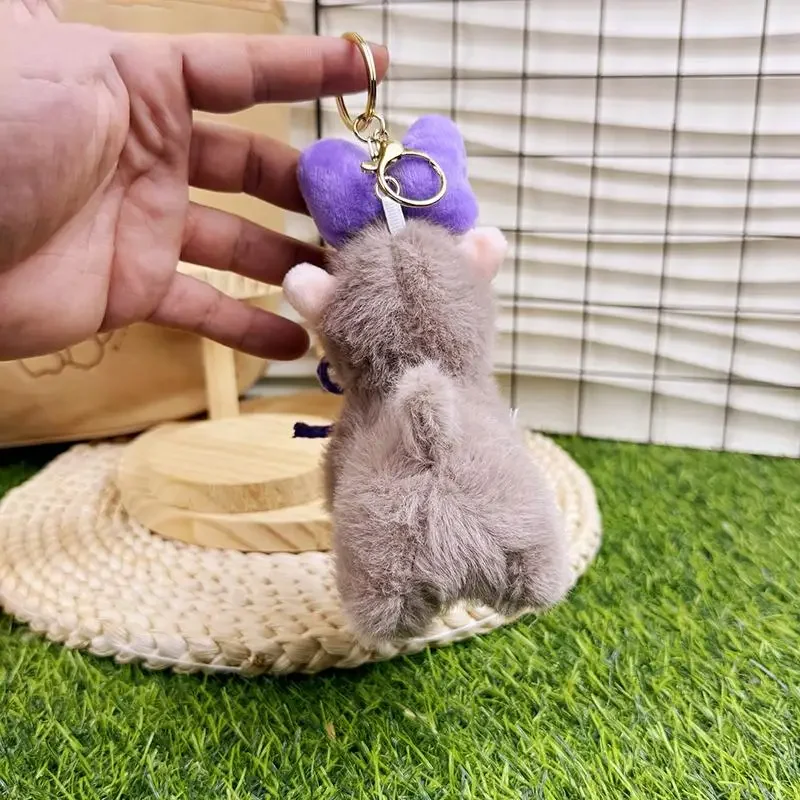Chaveiro de alpaca fofo, brinquedo de pelúcia, presente, boneca de pelúcia macia, mochila, pingente de animal de desenho animado, acessório