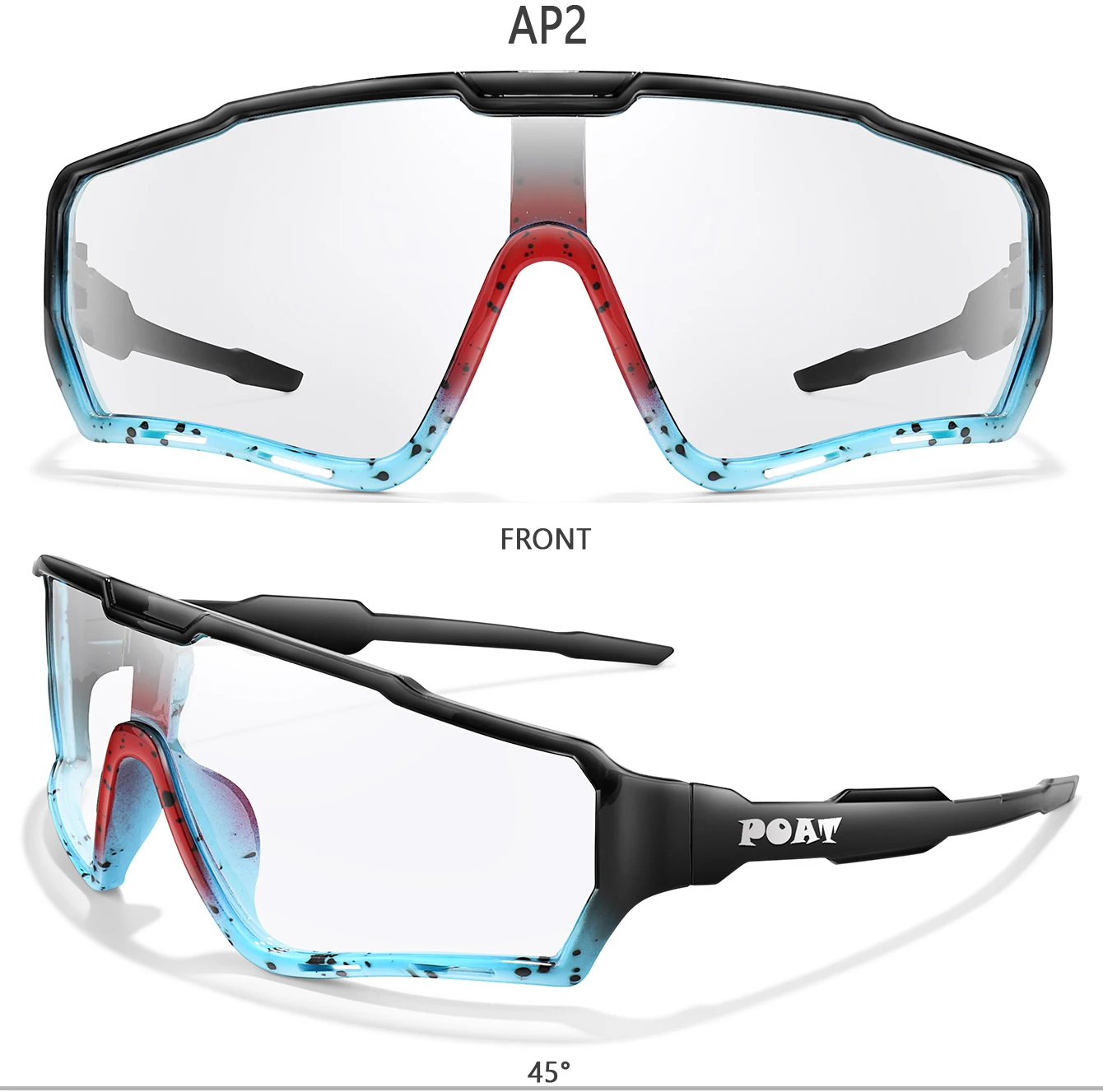 POAT Marke Starke Licht Photochrome Sonnenbrille Neue Stil Sport Männer Frauen MTB Fahrrad Brillen Radfahren Angeln Laufen – Detail 7