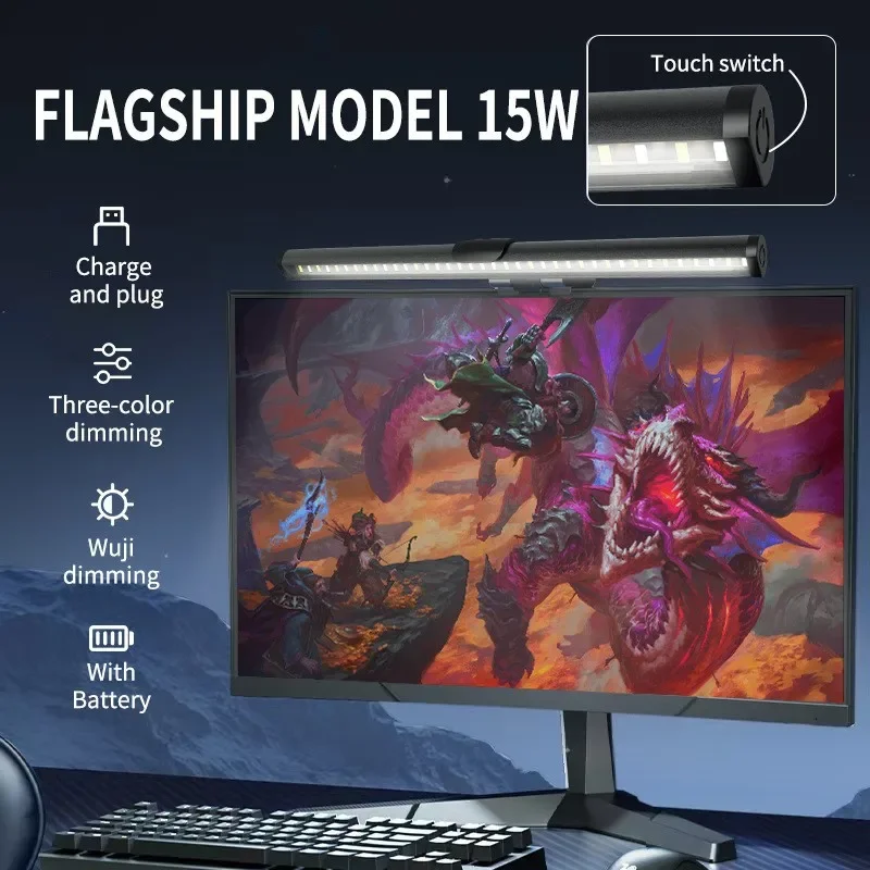 30/40 سنتيمتر رصد شاشة الكمبيوتر ضوء LED يعتم التعلم القراءة الإضاءة عكس الضوء USB ليلة ضوء بار اللمس حماية العين الخفيفة